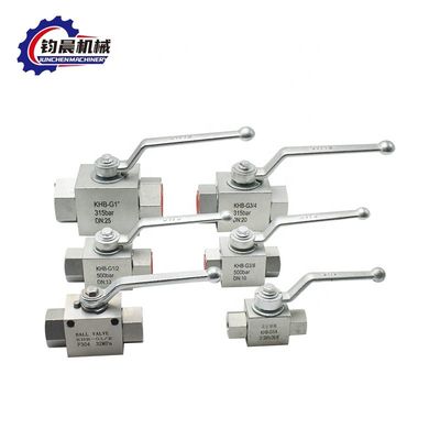 Настройка на заказ Zweiwege-Kugel Hahn KHB-G1/4 Serie Hydraulischer Hochdruck Port Размер